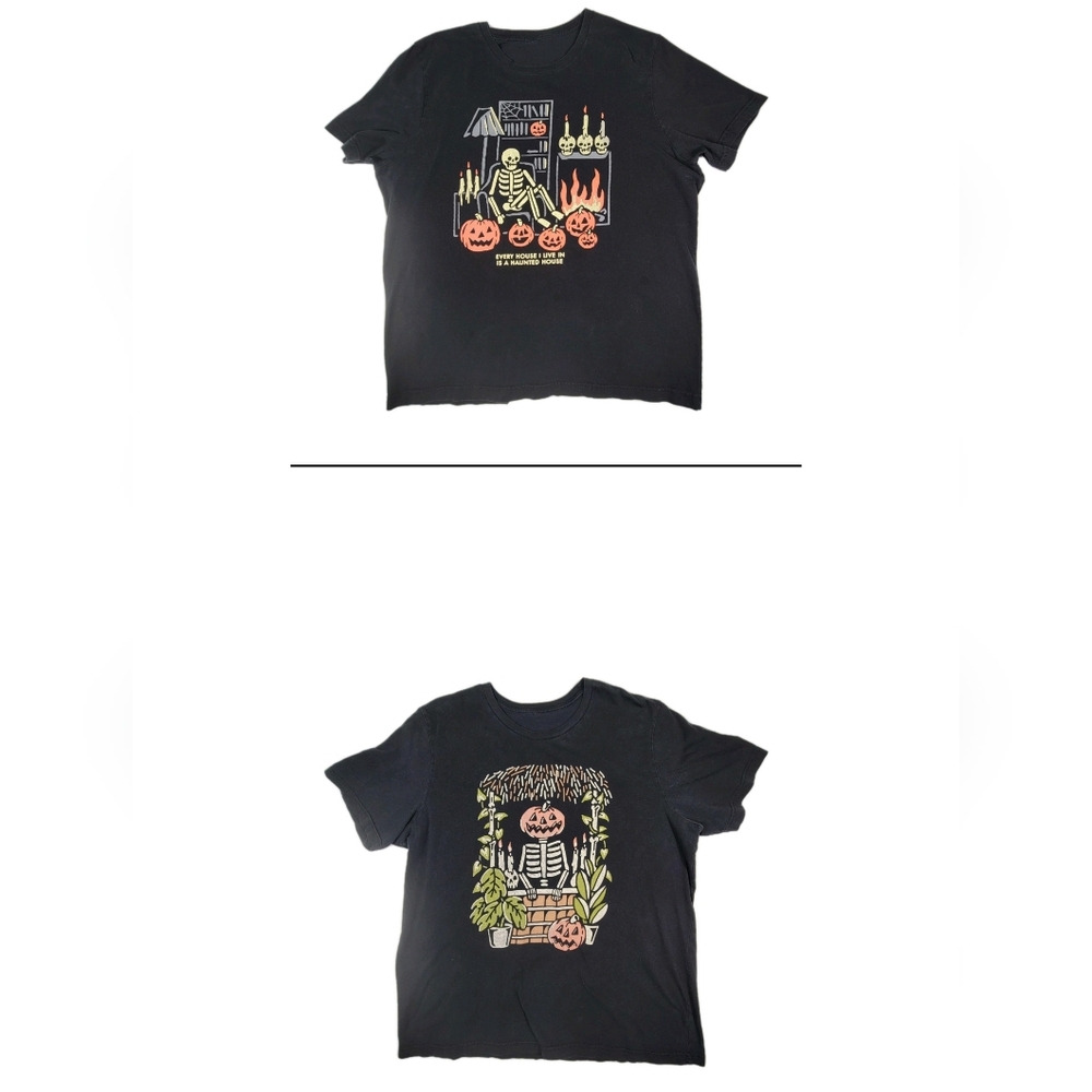 Wicked Clothes Lot Of 2 Retired Skeleton T-shirts Size 2XL Unisex Whimsygoth